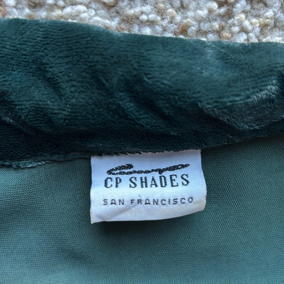 VTG 90’s Y2K CP Shades San Francisco Green Velour Shirt Jacket Sz M - Picture 3 of 10